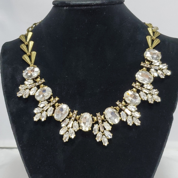 Bijou classic gold necklace with clear stones - Picture 1 of 3